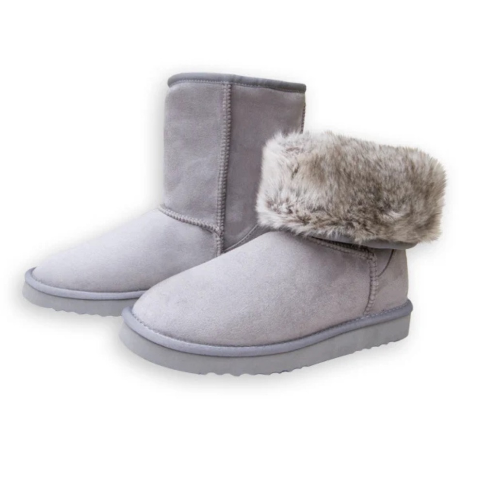 Pawj California Short Boot Grey/Chilla Vegan Leather Boots